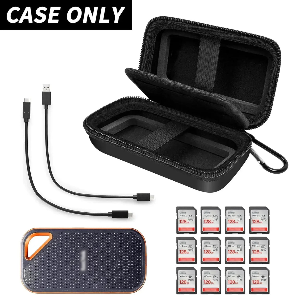 Paiyule EVA Case for SanDisk Extreme Portable SSD – Holds 2 Drives SSD Carry Case Babs