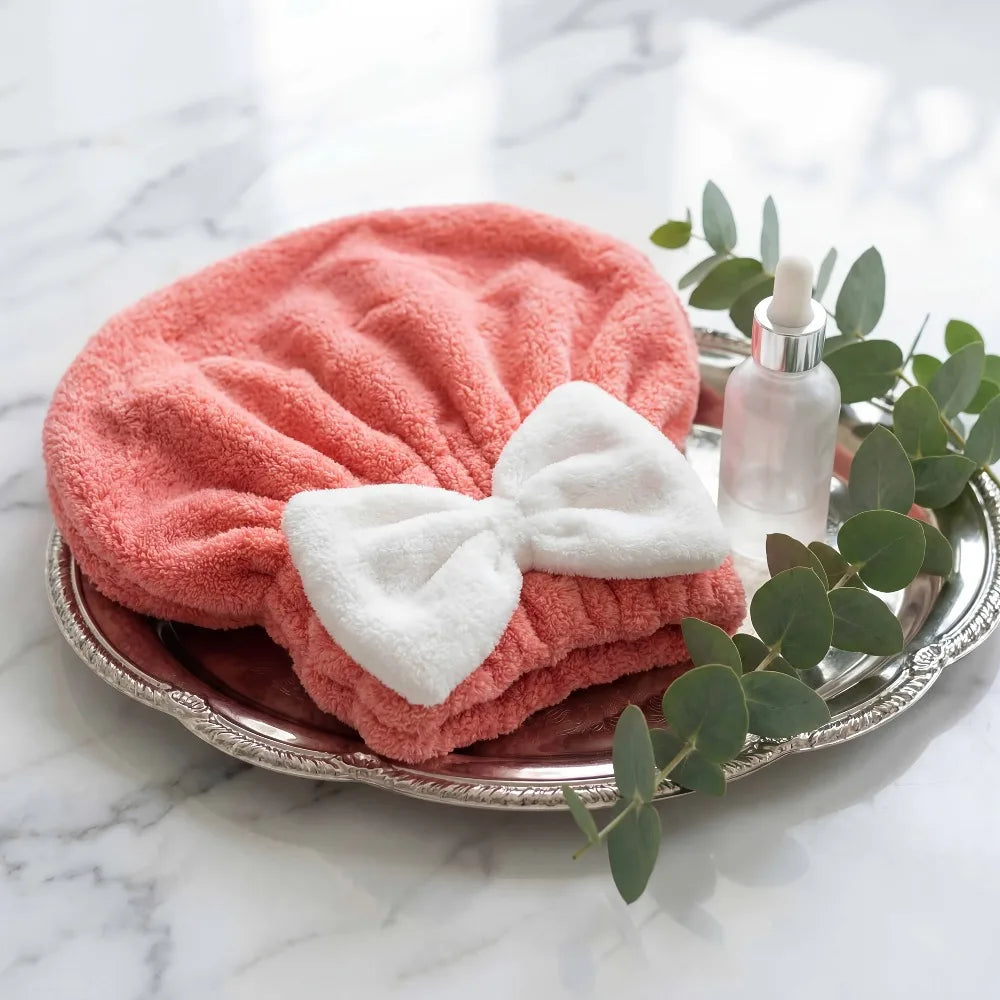 Microfiber Hair Drying Cap – Quick Dry Absorbent Turban Wrap Hair Drying Turban Babs