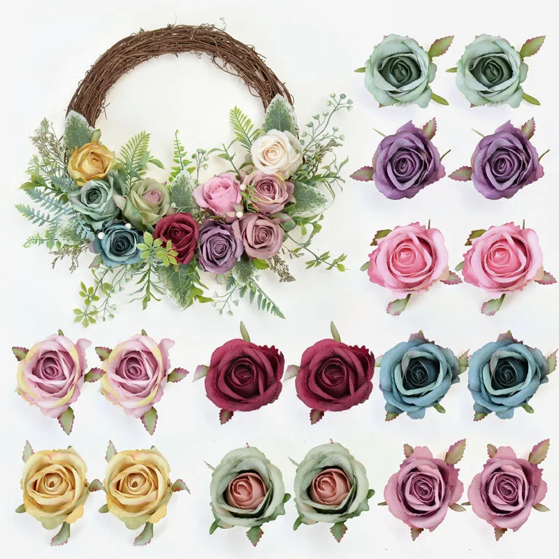 Silk Rose Heads 3/5Pcs – Artificial Flowers for Wedding Decor Artificial Silk Flowers Babs