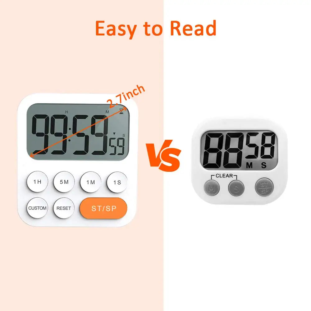 RELI Digital Kitchen Timer – LED Countdown & Count-Up Clock Kitchen Timer Babs