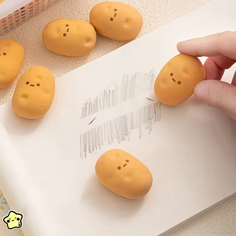 Potato-Shaped Novelty Erasers – Cute 3D Food Eraser Set Novelty Eraser Set Babs