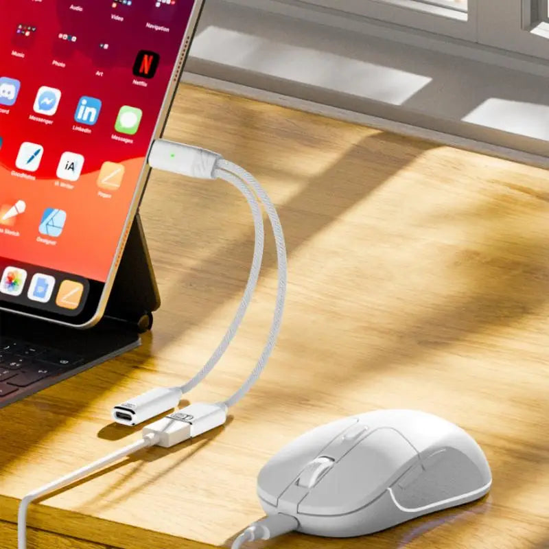 2-in-1 USB-C Splitter – Dual Audio & PD 100W Fast Charger USB-C Adapter Babs