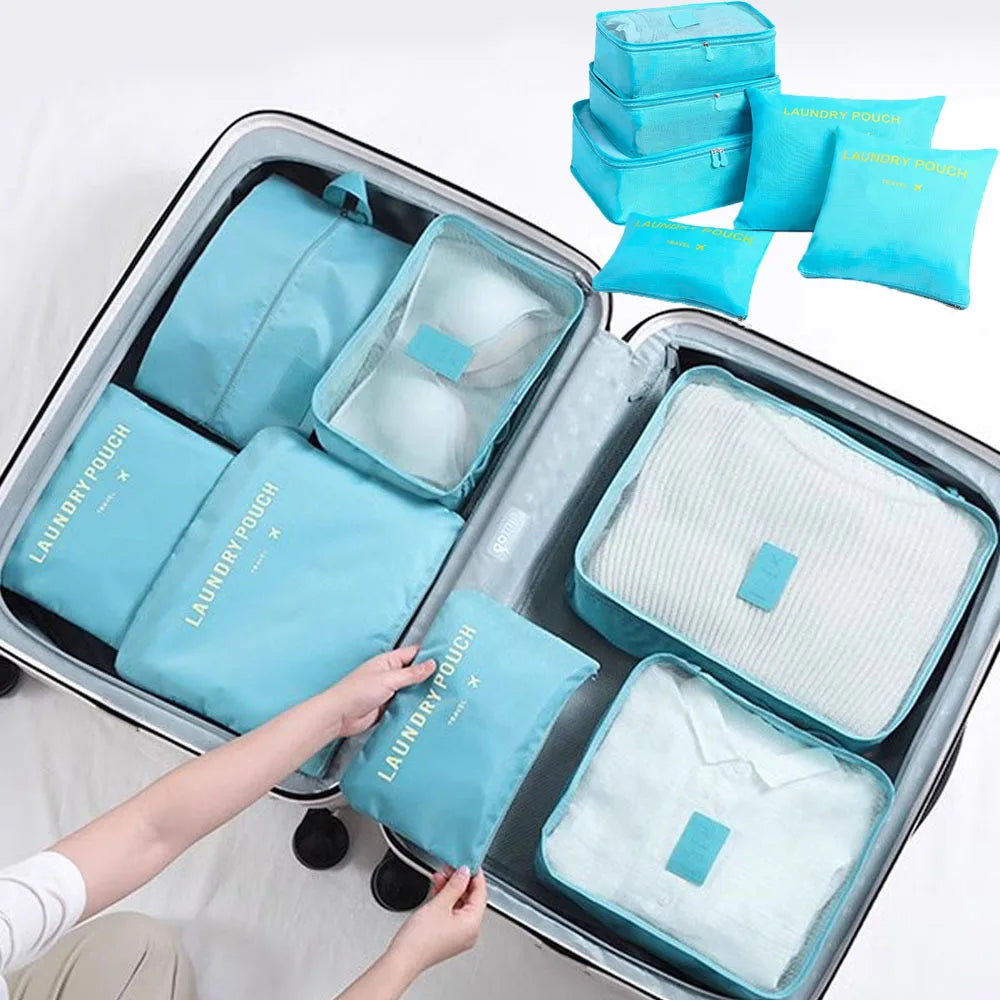 6-Piece Travel Storage Bags – Waterproof Luggage Organizers Travel Storage Bags Babs