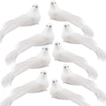 12 Artificial White Dove Bird Ornaments with Clip | Christmas Christmas Tree Ornaments Babs 12pcs One Size