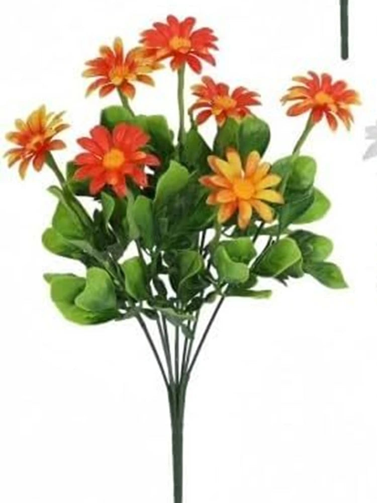 Artificial Silk Daisy Flowers – Wedding Arch & Home Décor Artificial Silk Flowers Babs Orange 1PC