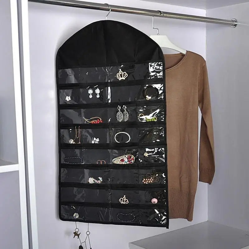 32-Pocket Hanging Jewelry Organizer – Closet Storage Bag Jewelry Hanging Organizer Babs