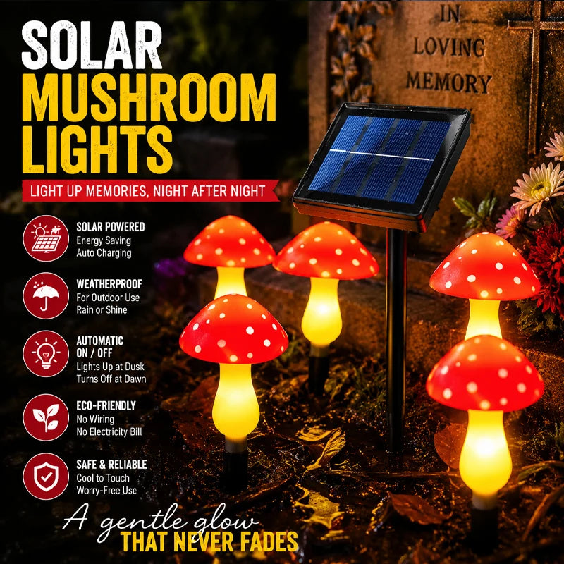 IP65 Solar Mushroom LED Garden Light – Auto On/Off Landscape Lamp Solar Garden Light Babs