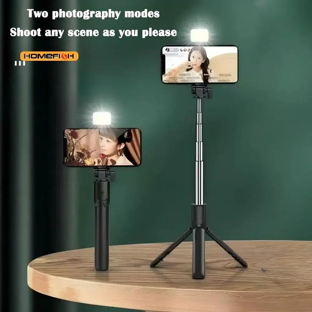 Bluetooth Selfie Stick Tripod with Fill Light & Remote Shutter Selfie Stick Tripod Babs