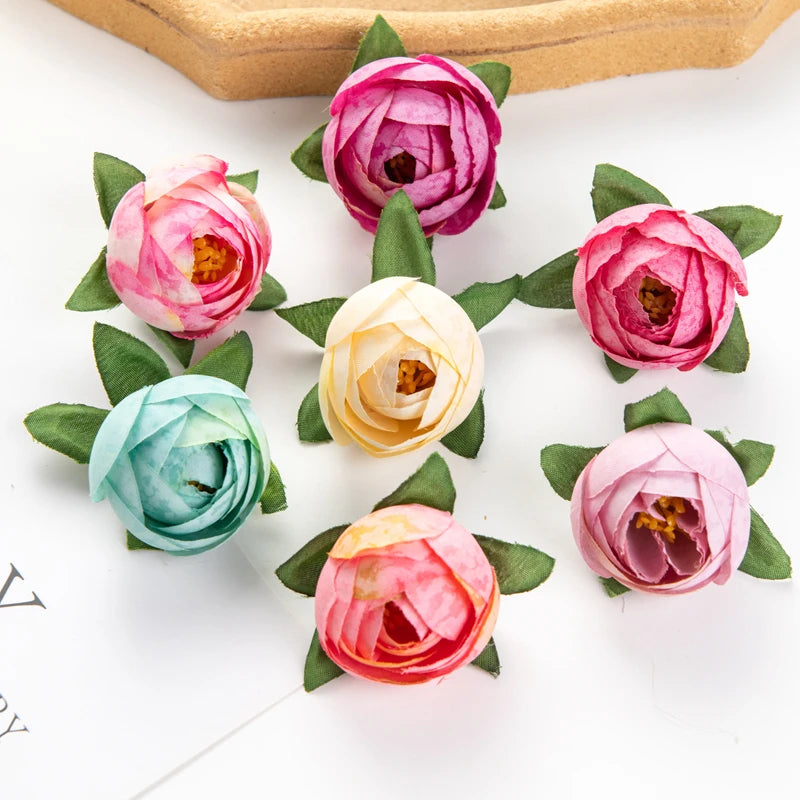 Silk Artificial Tea Rose Flower Heads – Wedding & Home Décor Artificial Flowers Babs