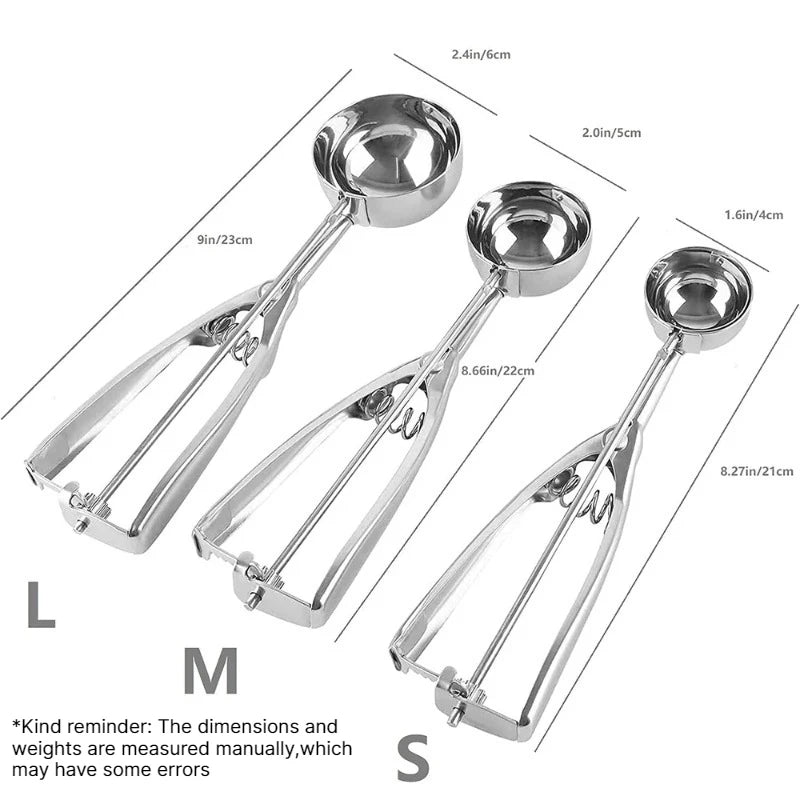 Stainless Steel Trigger Ice Cream Scoop & Ball Maker Ice Cream Scoop Babs
