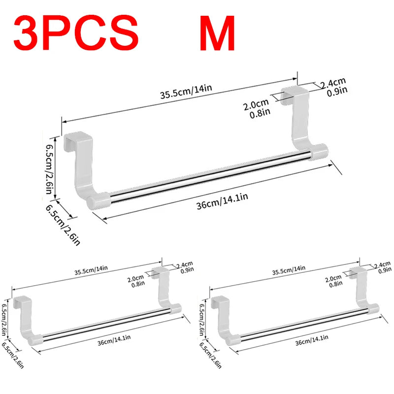 Stainless Steel Towel Holder – Under Sink Rack Organizer Towel Holder Rack Babs 3pcs M-36x6.5cm