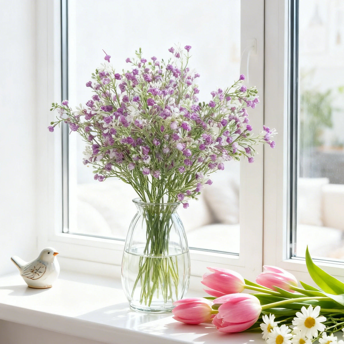 Artificial Gypsophila Bouquet – Wedding & Home Floral Decor Artificial Flower Bouquet Babs