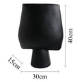 Modern Resin Vase – Elegant Luxury Table Décor | Black & Red Decorative Vase Babs Black-Large