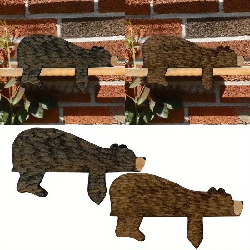 Wooden Bear Door Topper Corner Sculpture – Home & Office Decorative Sculpture Babs