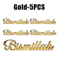 Ramadan Mubarak Gold Crescent Moon Star Desktop Decor Desktop Decoration Babs Gold 5PCS