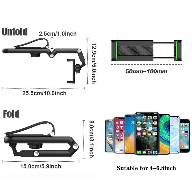 Sun Visor Car Phone Mount | 360° Rotation Hands-Free Holder Car Phone Mount Babs