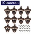 Vintage Wall Mounted Beer Bottle Opener – Zinc Alloy 10 Pack Bottle Opener Babs Red copper-10PCS