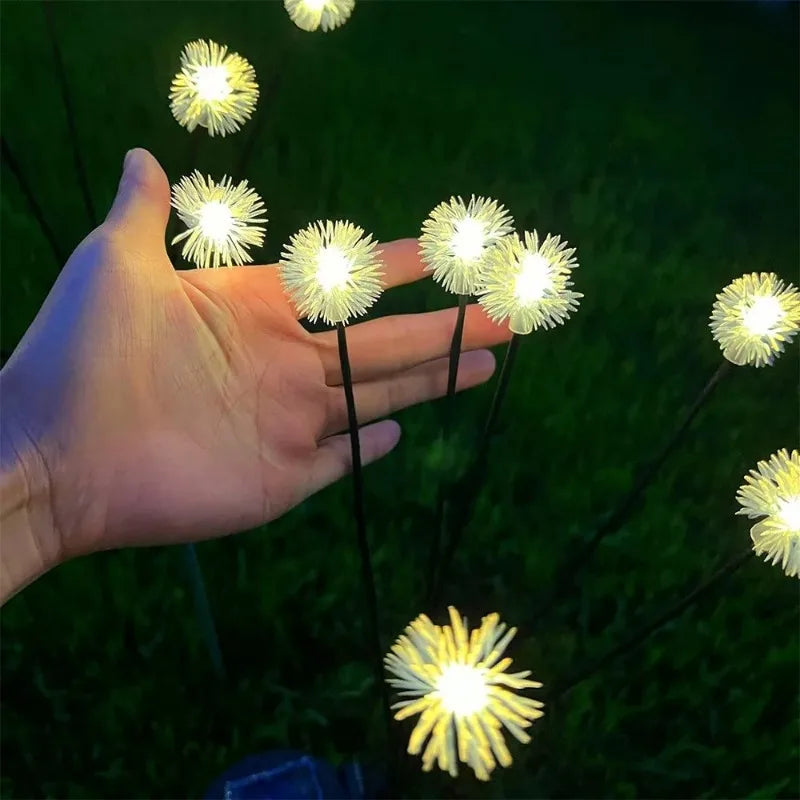 Solar Plush Ball Dandelion Ground Lights – Outdoor Lawn Décor Solar Garden Lights Babs