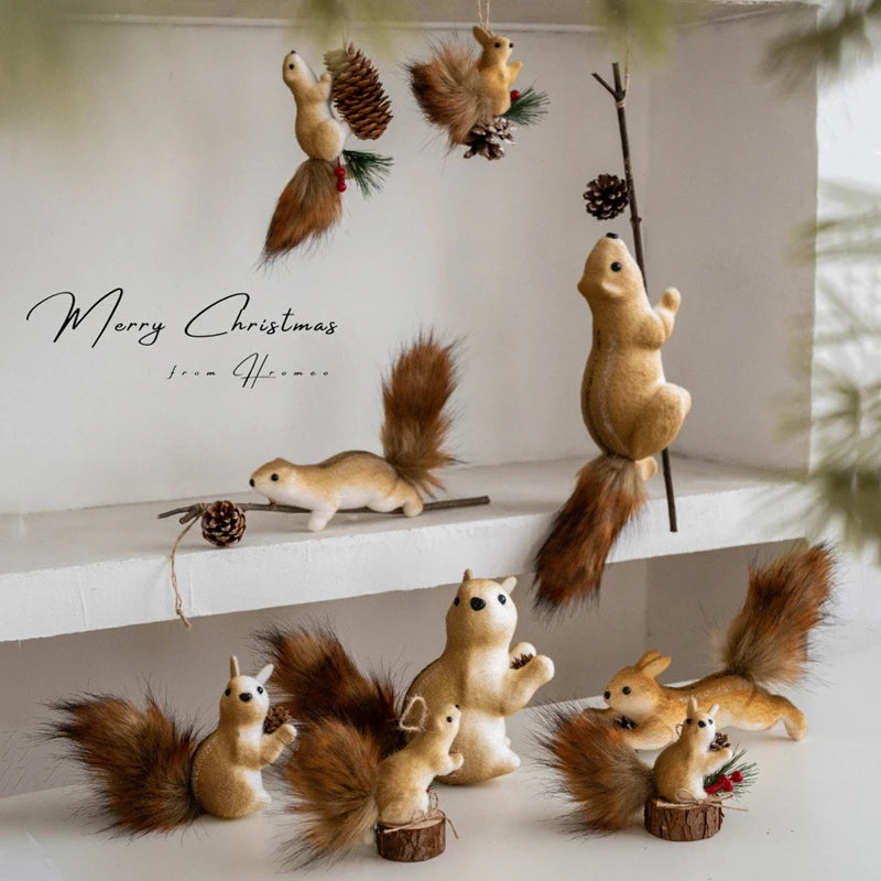 Realistic Squirrel Christmas Tree Ornament | Holiday Pendant Christmas Tree Ornament Babs