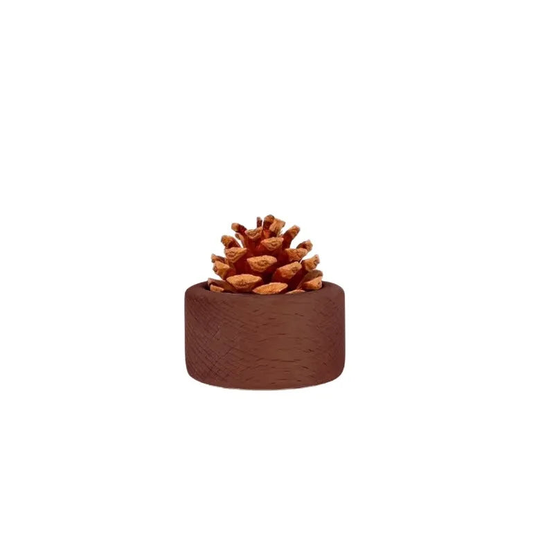 Pine Cone Wood Essential Oil Diffuser – No-Fire Aroma Decor Wood Aroma Diffuser Babs