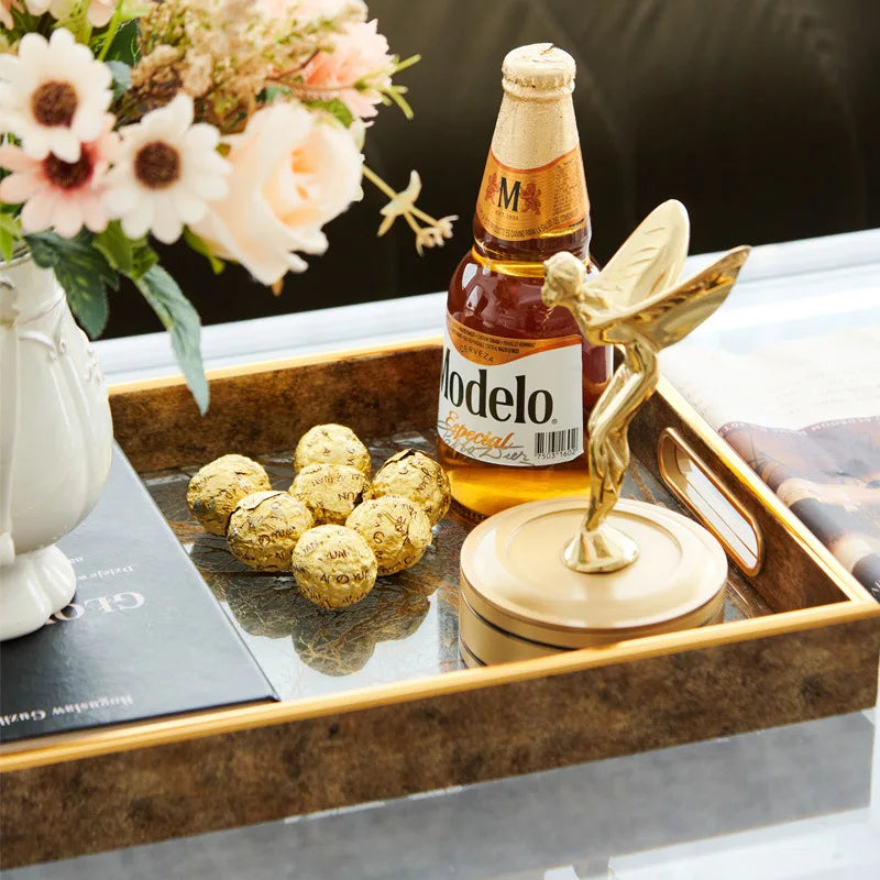 Luxury Transparent Rectangular Storage Tray – Modern Organizer Decorative Storage Tray Babs