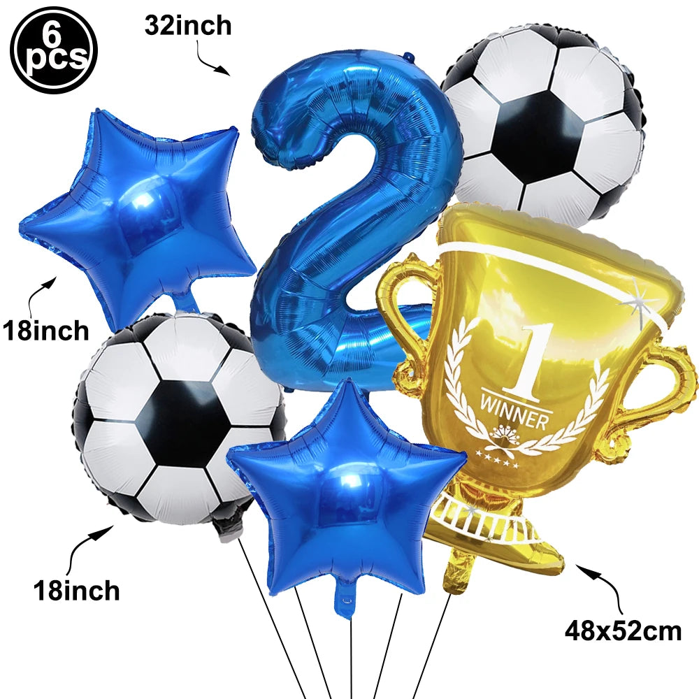 Soccer Party Balloon Kit – Football Birthday Decoration Set Party Balloon Kit Babs C Number 2 As pictures show