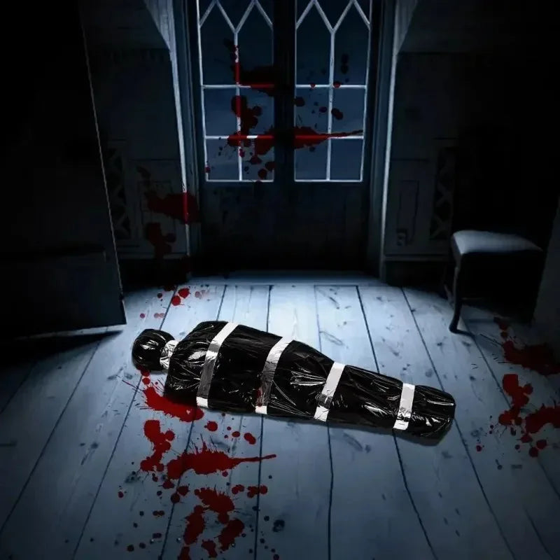 Halloween Body Bag Corpse Prop – Haunted House Graveyard Decor Halloween Prop Babs