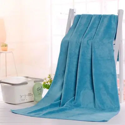 Oversized Microfiber Bath Towel 150x200cm | Quick-Dry Microfiber Bath Towel Babs lake blue 70x140cm
