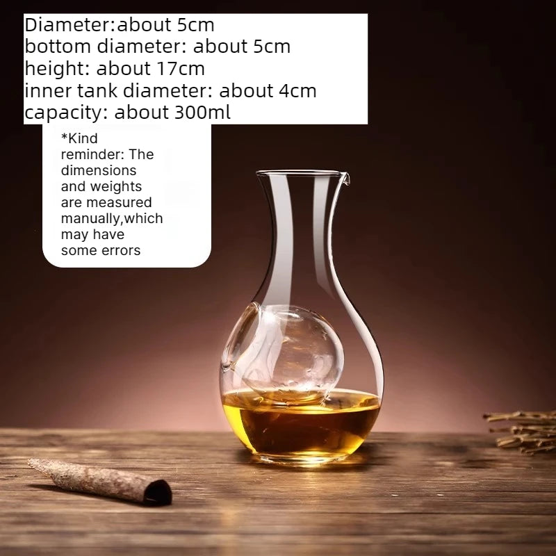 Japanese Crystal Glass Sake Decanter Ice Jug Set | 10x17cm Glass Decanter Set Babs single bottle