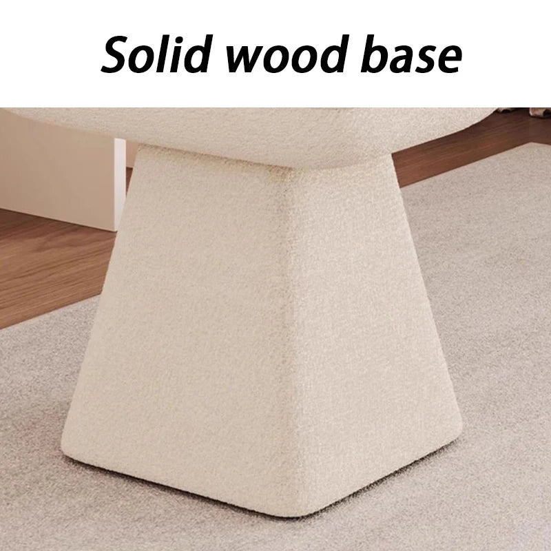 Nordic Modern Ottoman Stool – Cushioned Pine Wood Square Seat Ottoman Stool Babs