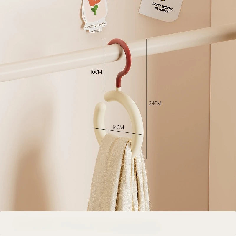 Rotatable Hat Hanger & Scarf Organizer Hook | Wardrobe Rack Hat Storage Rack Babs Ankela Red