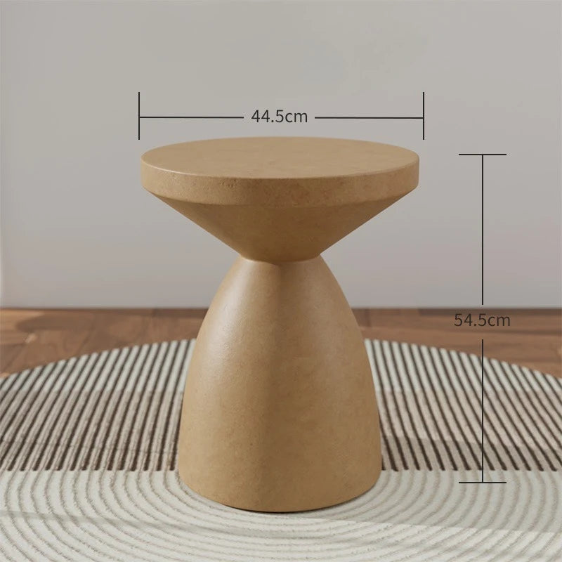 Modern Round Mini Coffee Table – Minimalist Luxury Side Table Round Coffee Table Babs Camel Large
