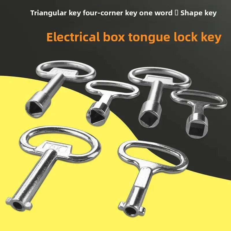 Aluminum Triangle Square O-Shape Electrical Cabinet Key Tool Utility Cabinet Key Babs