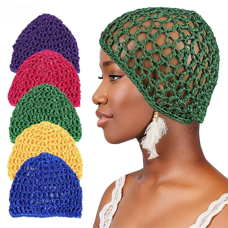 Knitted Mesh Hair Net Cap – Lattice Hair Wrap for Styling Mesh Hair Net Cap Babs
