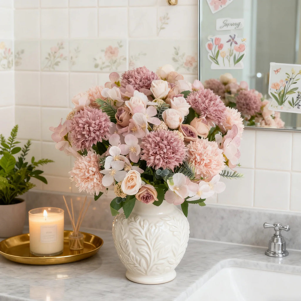 Artificial Silk Rose & Chrysanthemum Flowers for Home & Weddings Artificial Silk Flowers Babs