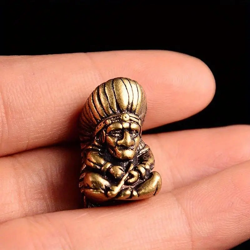 Brass Chief Knife Bead – DIY Keychain & Bracelet Pendant Brass Craft Bead Babs