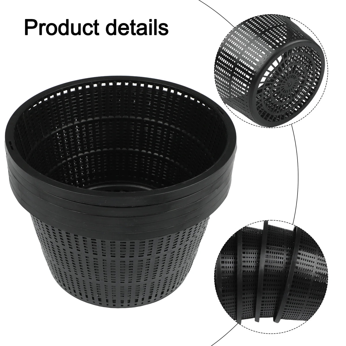 5-Pack Large Hydroponics Net Pots – 8.3" Mesh Planting Baskets Hydroponics Net Pots Babs