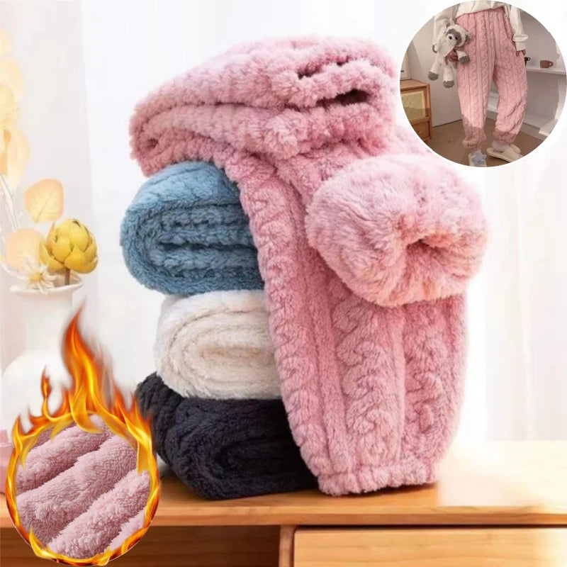 Women's Thermal Fleece Sleep Pants – Warm Plush Loungewear Fleece Loungewear Pants Babs