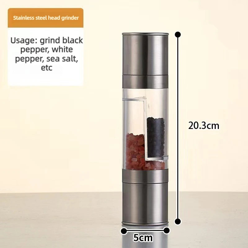 Adjustable Salt & Pepper Grinder Set – Dual Ceramic Mill Salt & Pepper Mill Babs Stainless steel