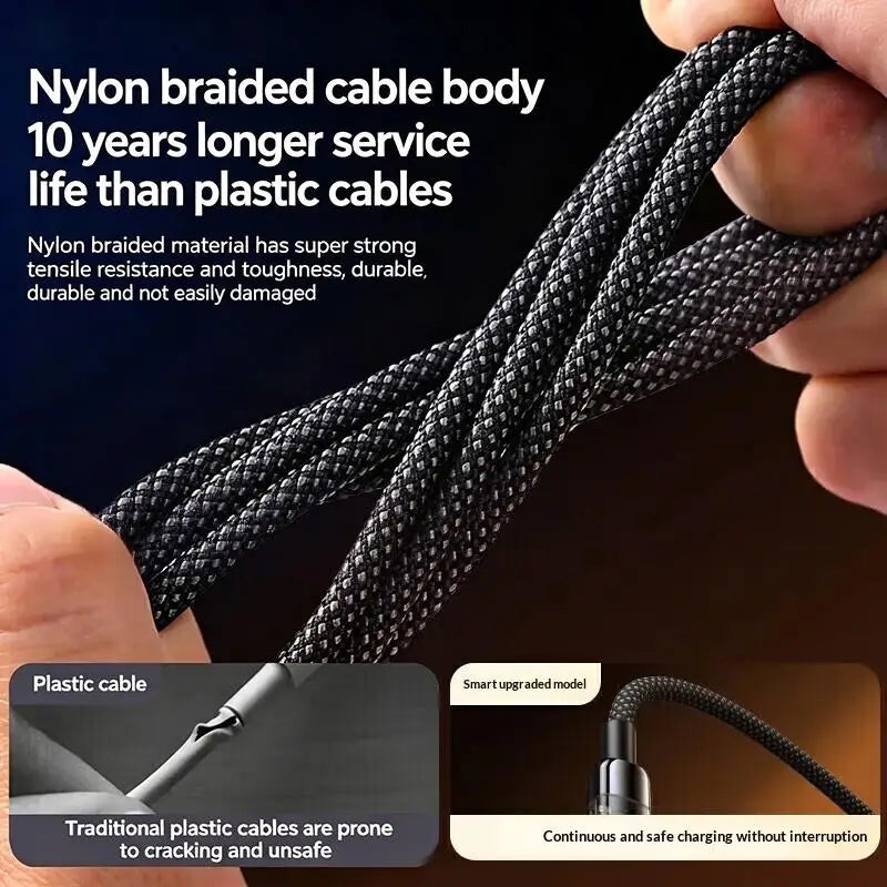 240W USB-C Fast Charging Cable 6A – 1M & 2M Type-C USB-C Charging Cable Babs