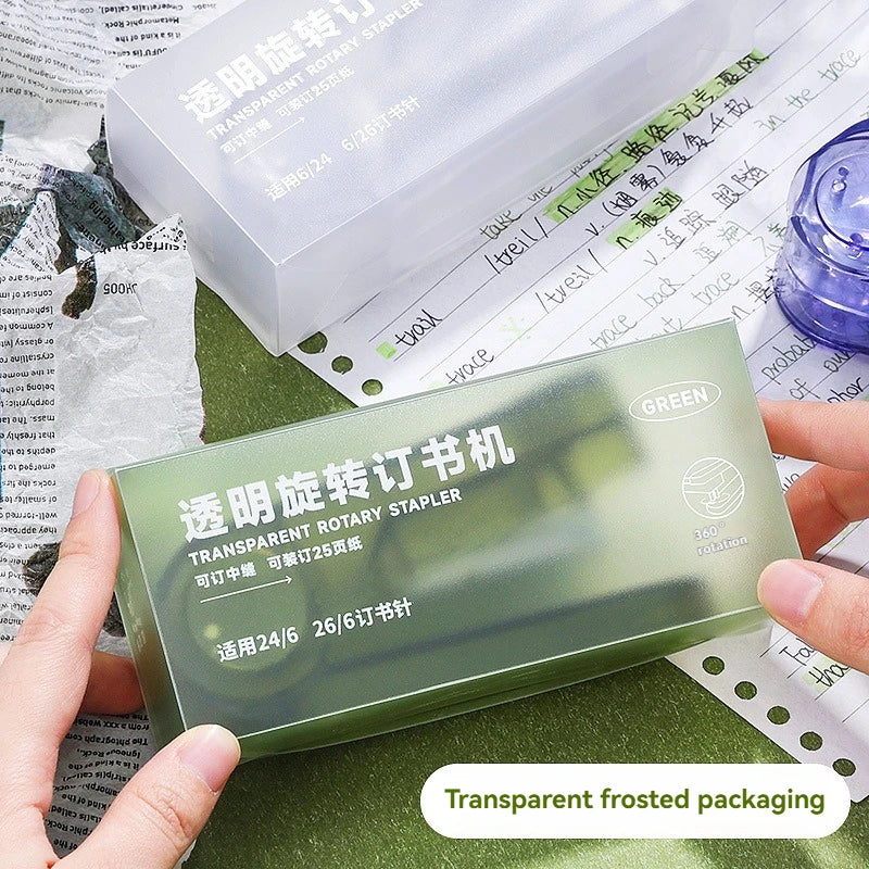 Acrylic Transparent 360° Rotating Stapler – School & Office Rotating Stapler Babs