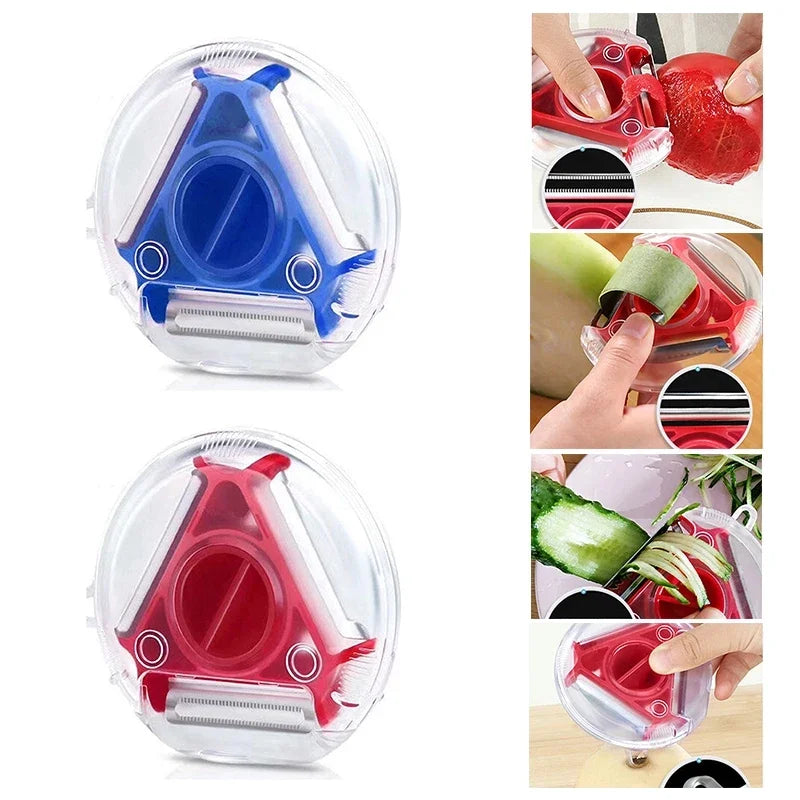 3-in-1 Vegetable & Fruit Peeler – Stainless Steel Blades Vegetable Peeler Babs