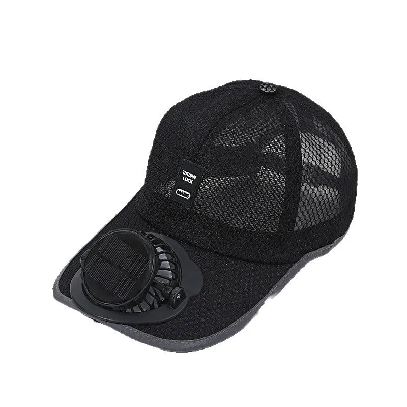 Solar Fan Cap – Breathable Mesh Outdoor Baseball Hat Unisex Solar Fan Hat Babs