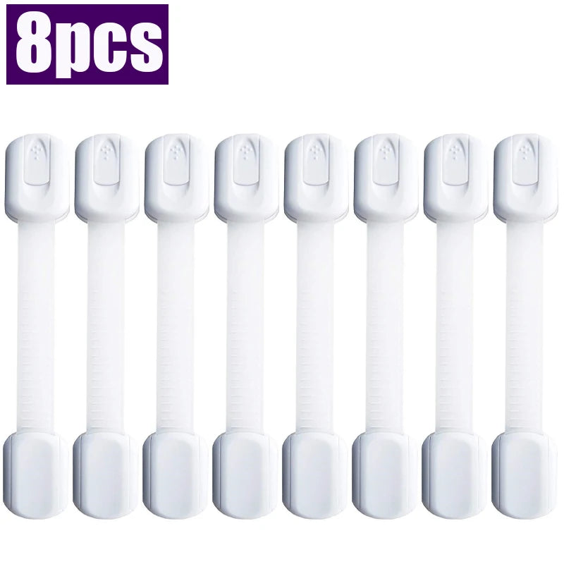 Child Safety Strap Locks for Cabinets, Drawers & Fridge 4/8pcs Baby Safety Locks Babs 8PCS