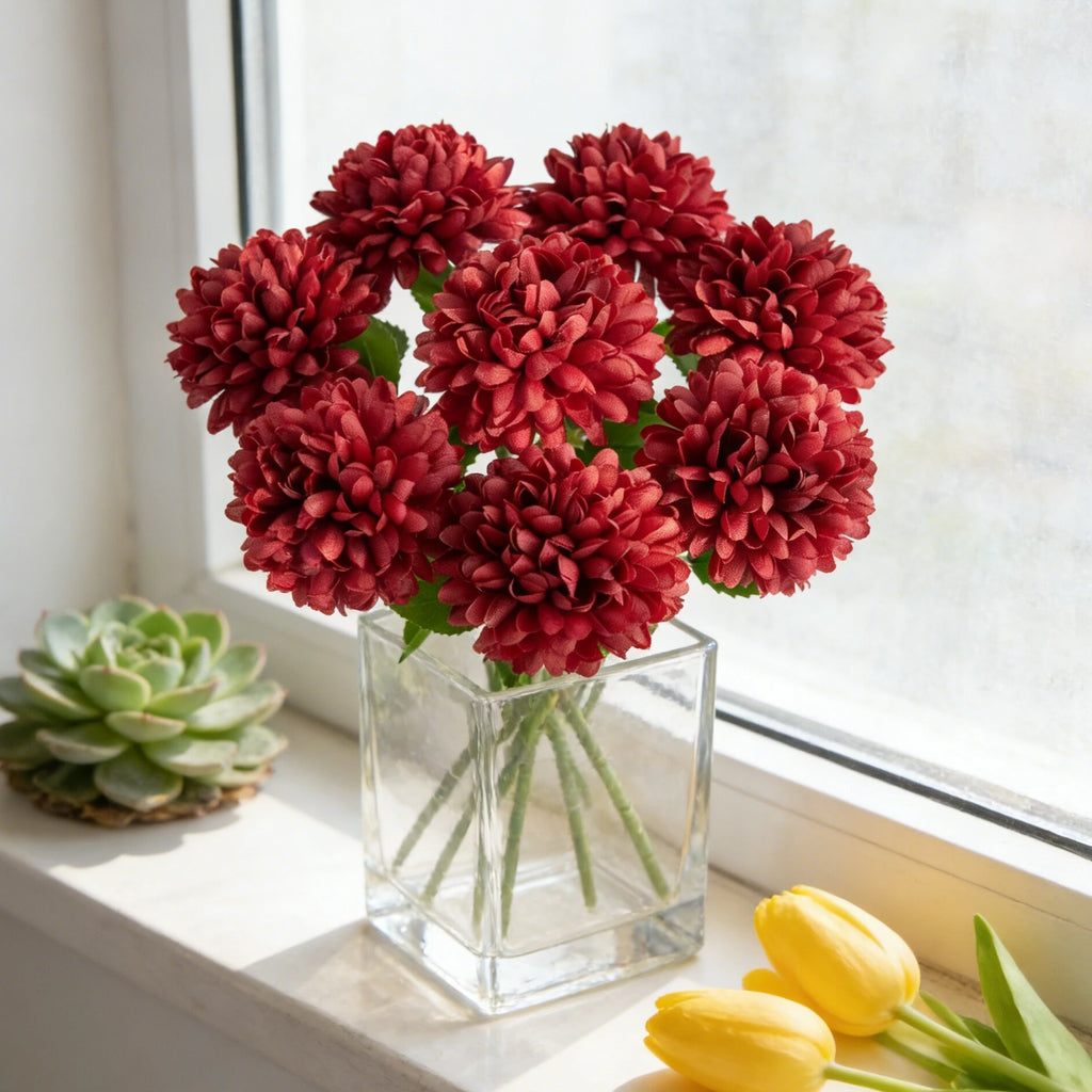 Artificial Silk Chrysanthemum Bouquet | Wedding & Home Décor Artificial Silk Flowers Babs