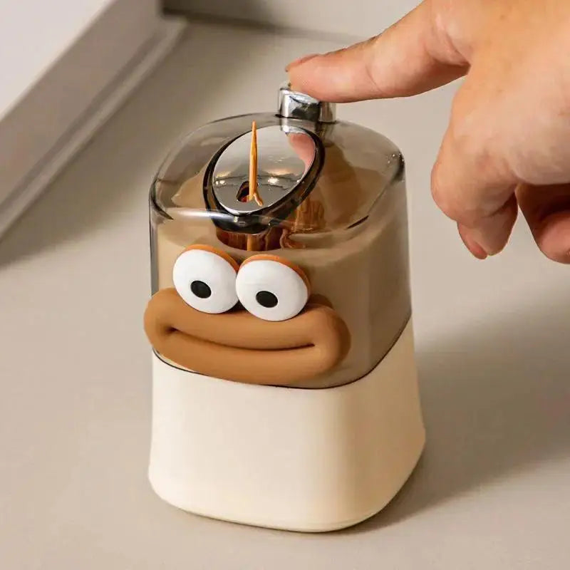 Press Toothpick Dispenser – Decorative Plastic Holder & Case Toothpick Dispenser Babs