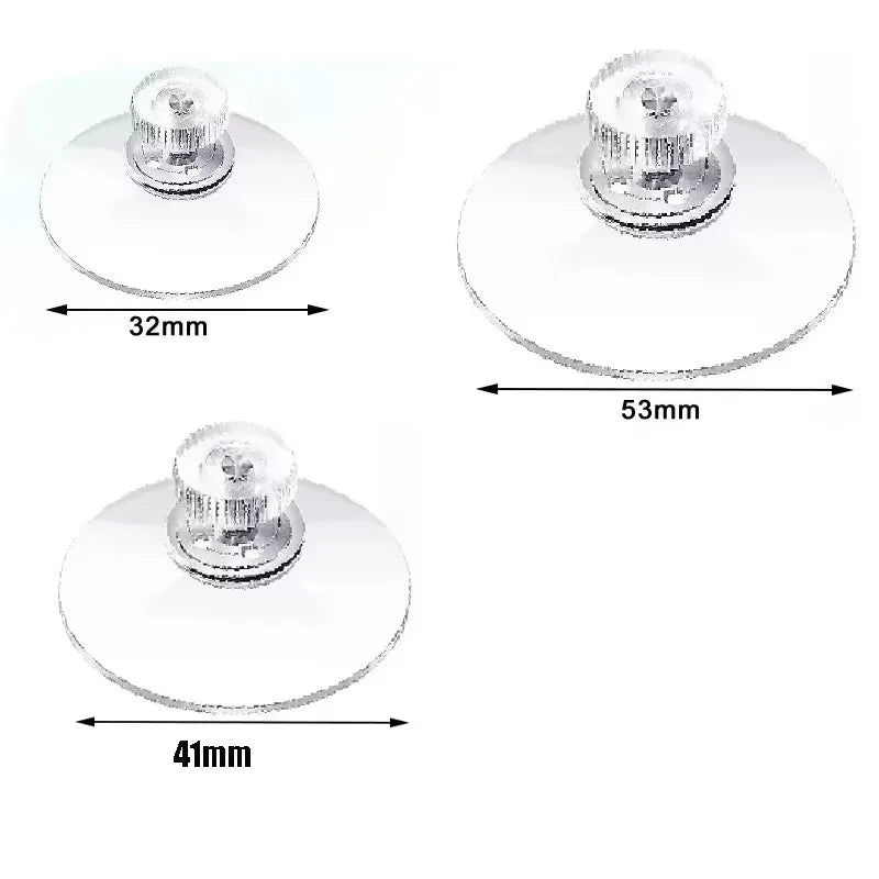 5pcs Suction Cups with Screw Nut – 25 to 53mm PVC Holders Suction Cup Holders Babs
