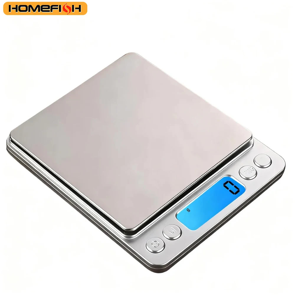 Digital Kitchen & Jewelry Scale 3000g 0.1g LCD Tare Gram Oz Digital Kitchen Scale Babs Light Grey 3Kg