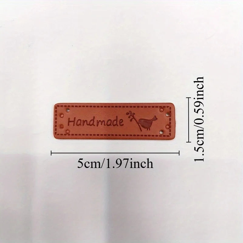 15pcs PU Leather Labels for DIY Knitting, Sewing & Crafts Craft Sewing Labels Babs