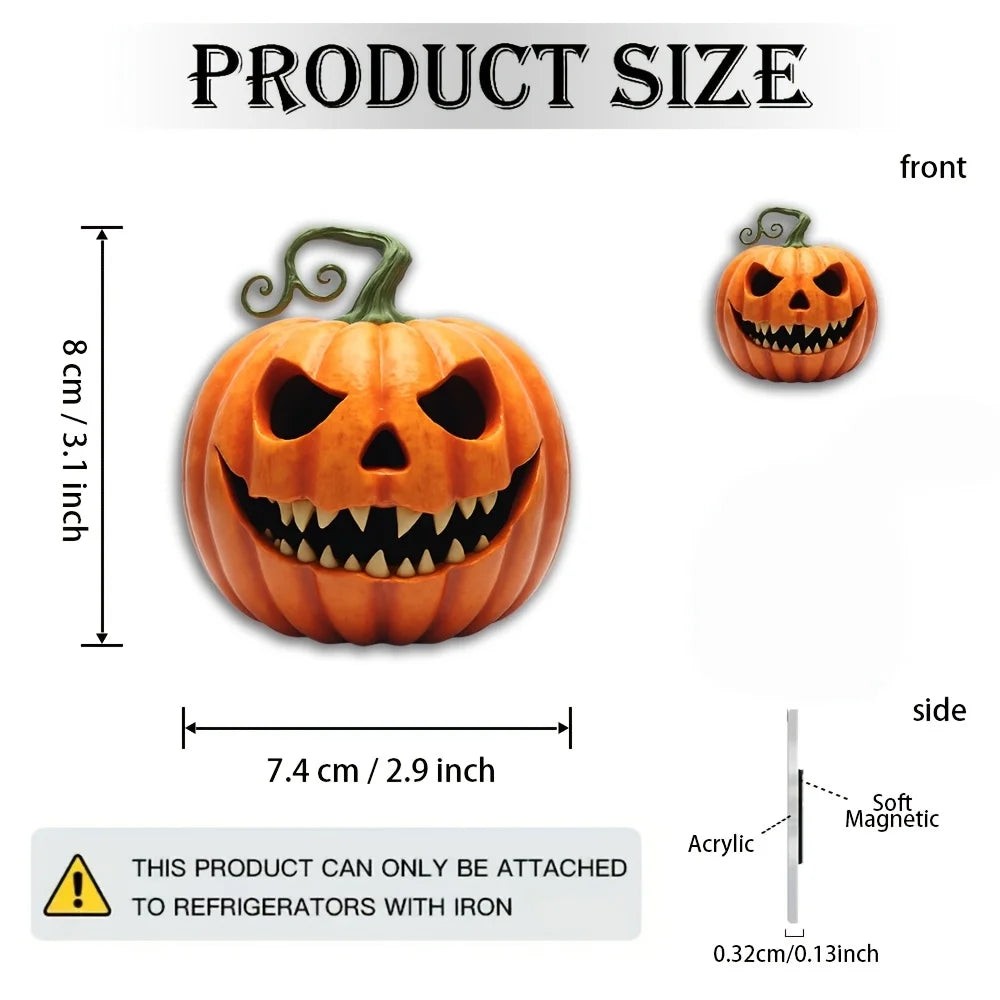 2D Acrylic Jack-O-Lantern Ornament | Halloween Pumpkin Decor Halloween Ornament Babs Orange